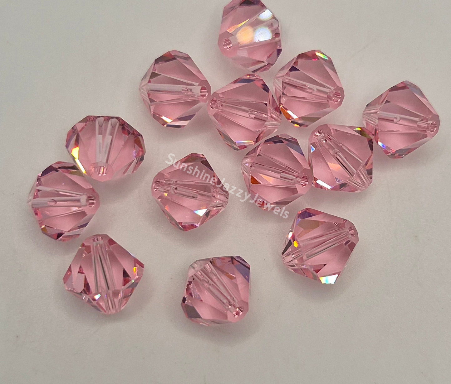 #5328 - Swarovski Crystal 10mm Bicone Beads; Classic Colors; 6pc per pack