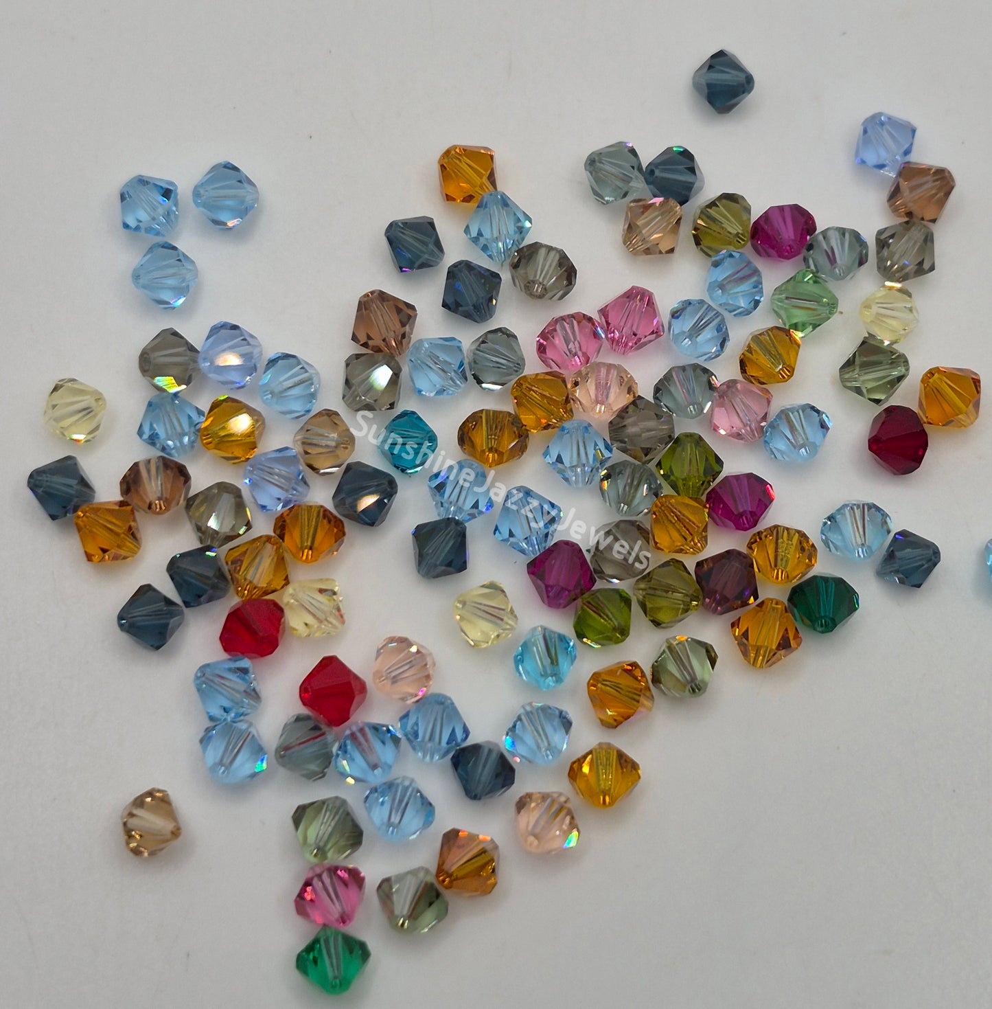 CLEARANCE MIX!  100pc Swarovski? Crystal Mixed Colors 6mm Bicone Beads; LAST ONE