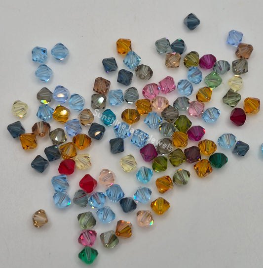 CLEARANCE MIX!  100pc Swarovski? Crystal Mixed Colors 6mm Bicone Beads; LAST ONE