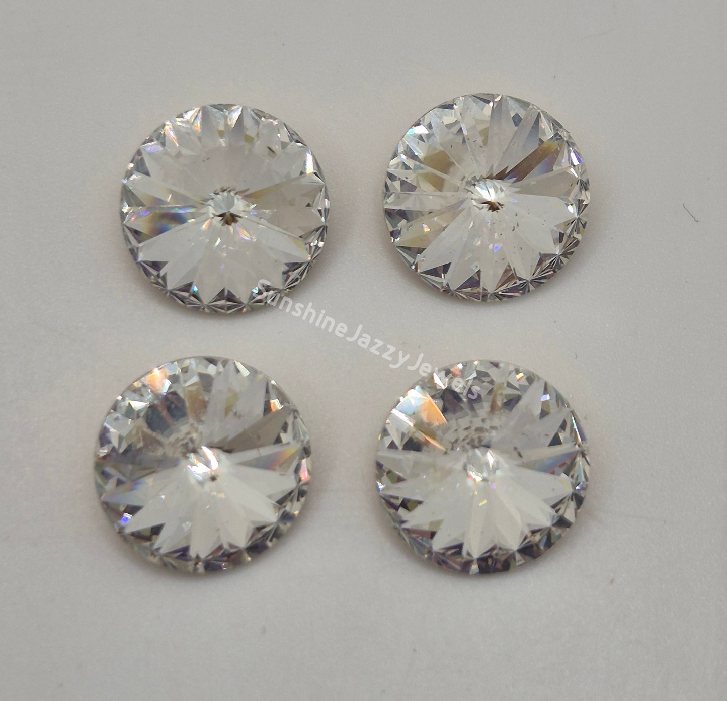 #1122 - Factory Pack Swarovski Crystal Clear 12mm Rivoli Chatons; 144pc