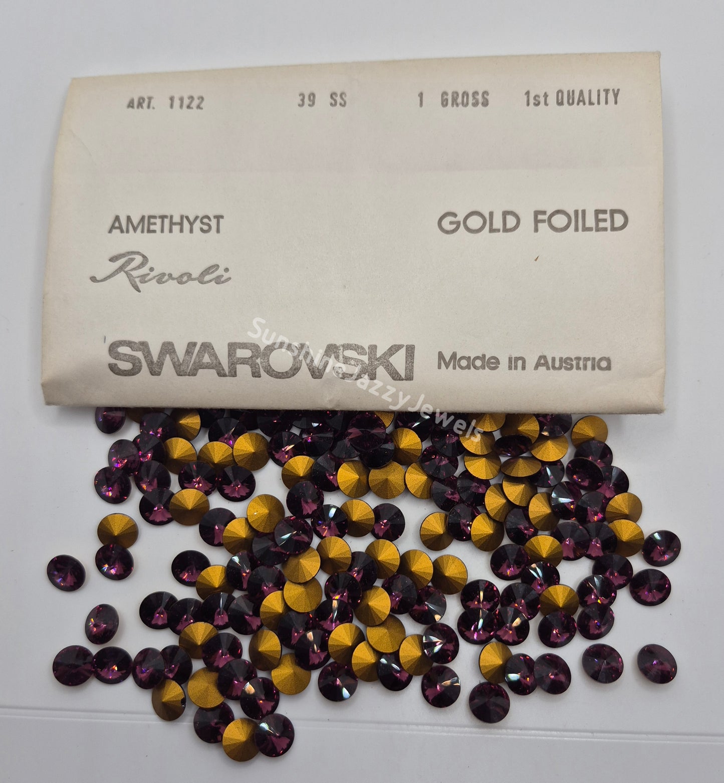 #1122 - Factory Pack Swarovski Crystal Amethyst ss39/ 8mm Rivoli Chatons; 144pc