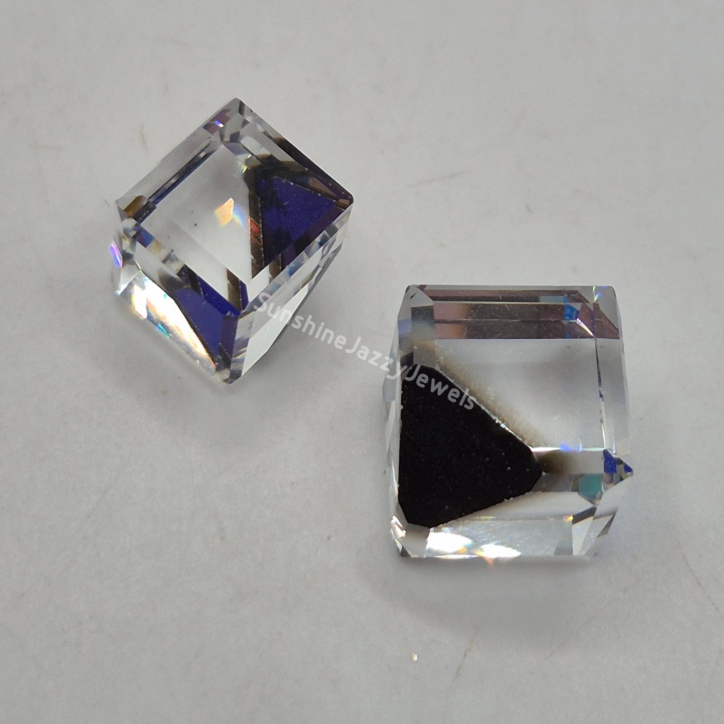 #4841 - Swarovski Crystal Bermuda Blue Cube Fancy Stone; Multiple Sizes