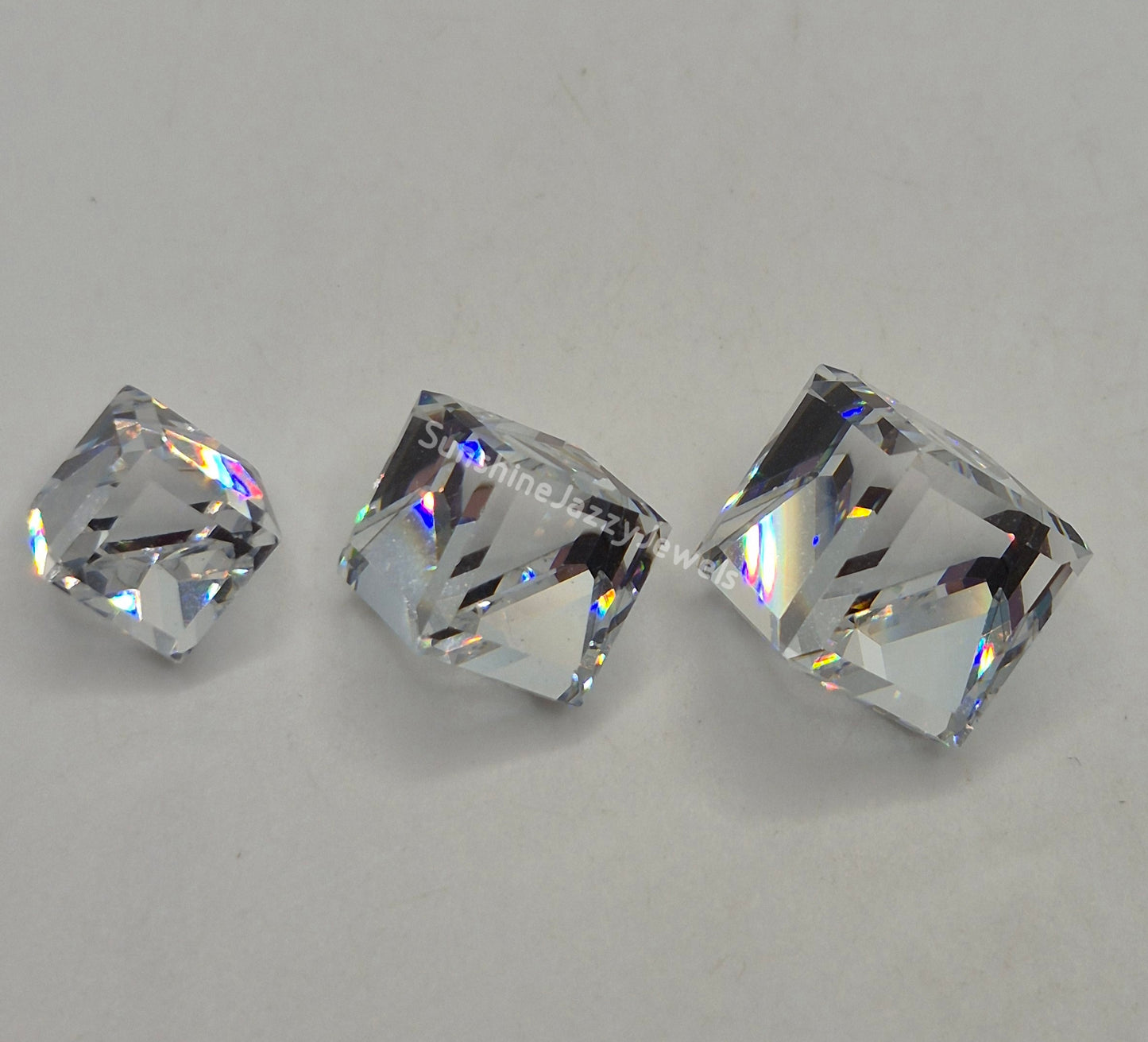 #4841 - Swarovski Crystal Comet Argent Light Cube Fancy Stone; Multiple Sizes