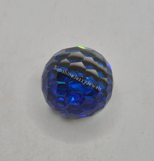 #4869 - Swarovski Crystal Bermuda Blue Disco Ball Fancy Stone; 5 Sizes