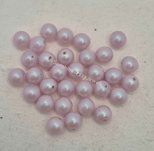 #5810 - Swarovski Crystal Iridescent Dreamy Rose 6mm Pearl Beads; 25pc per pack