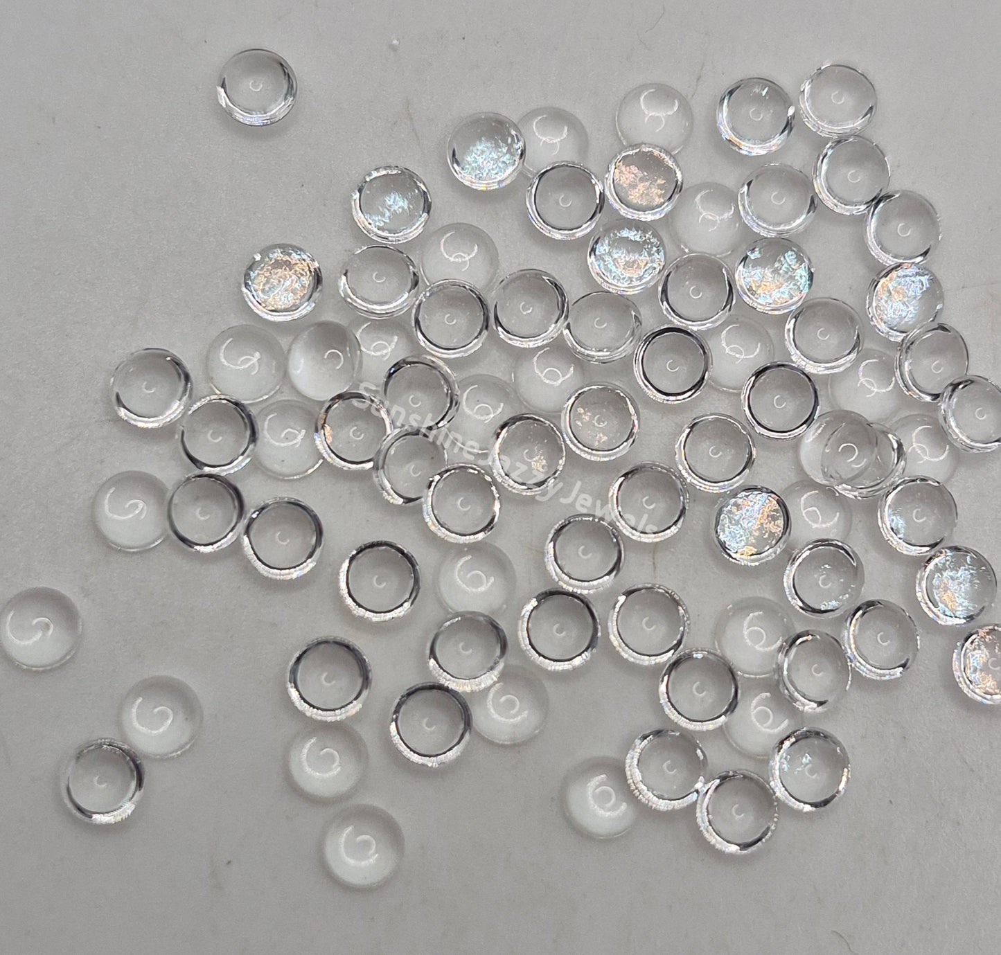 #2090/4 - Swarovski Crystal Clear Cabochon; 3mm, 4mm, 5mm; 24pc per pack