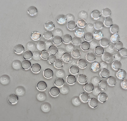 #2090/4 - Swarovski Crystal Clear Cabochon; 3mm, 4mm, 5mm; 24pc per pack