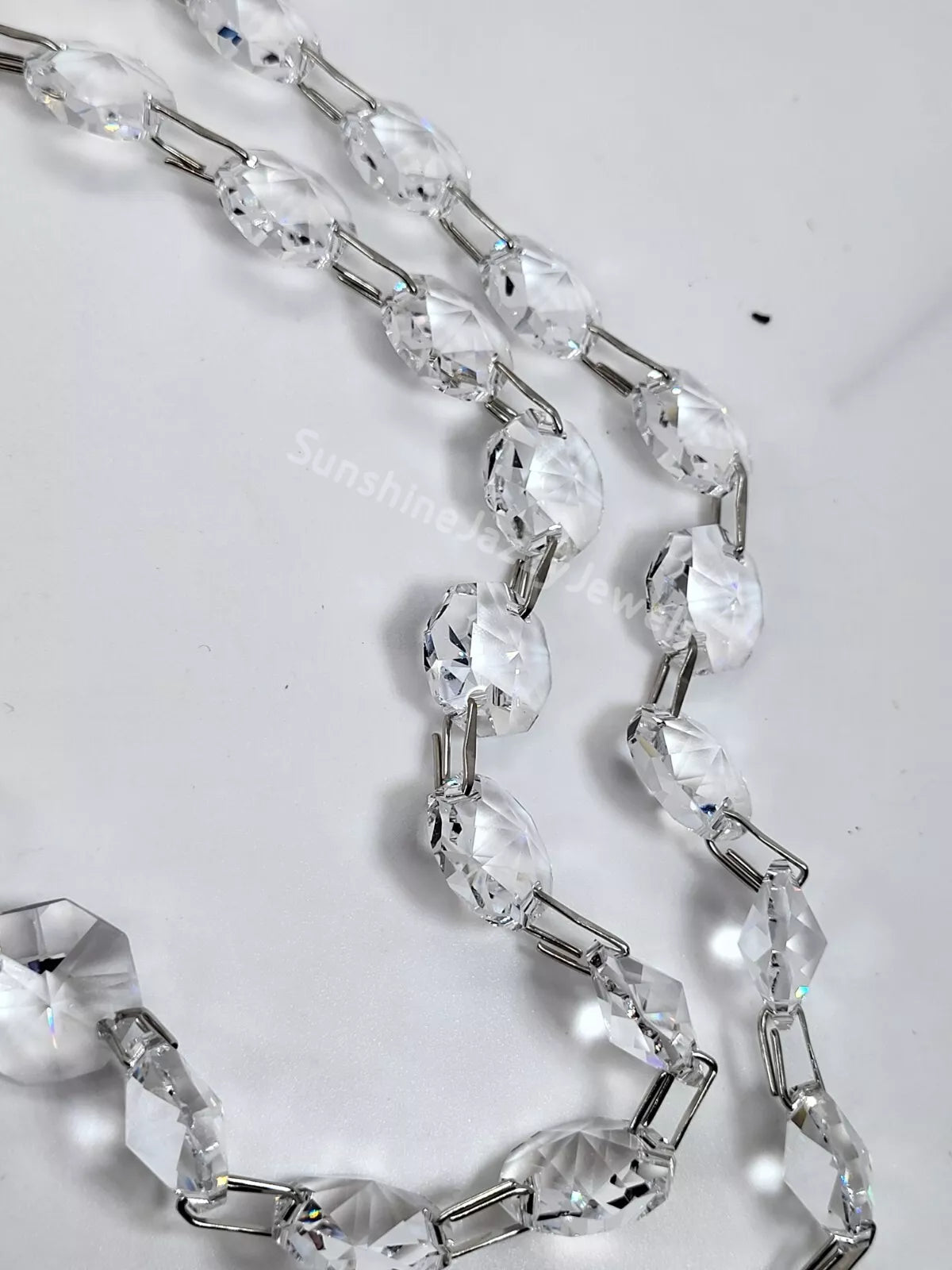 Meter Chain - Swarovski Crystal Clear Octagon Chain