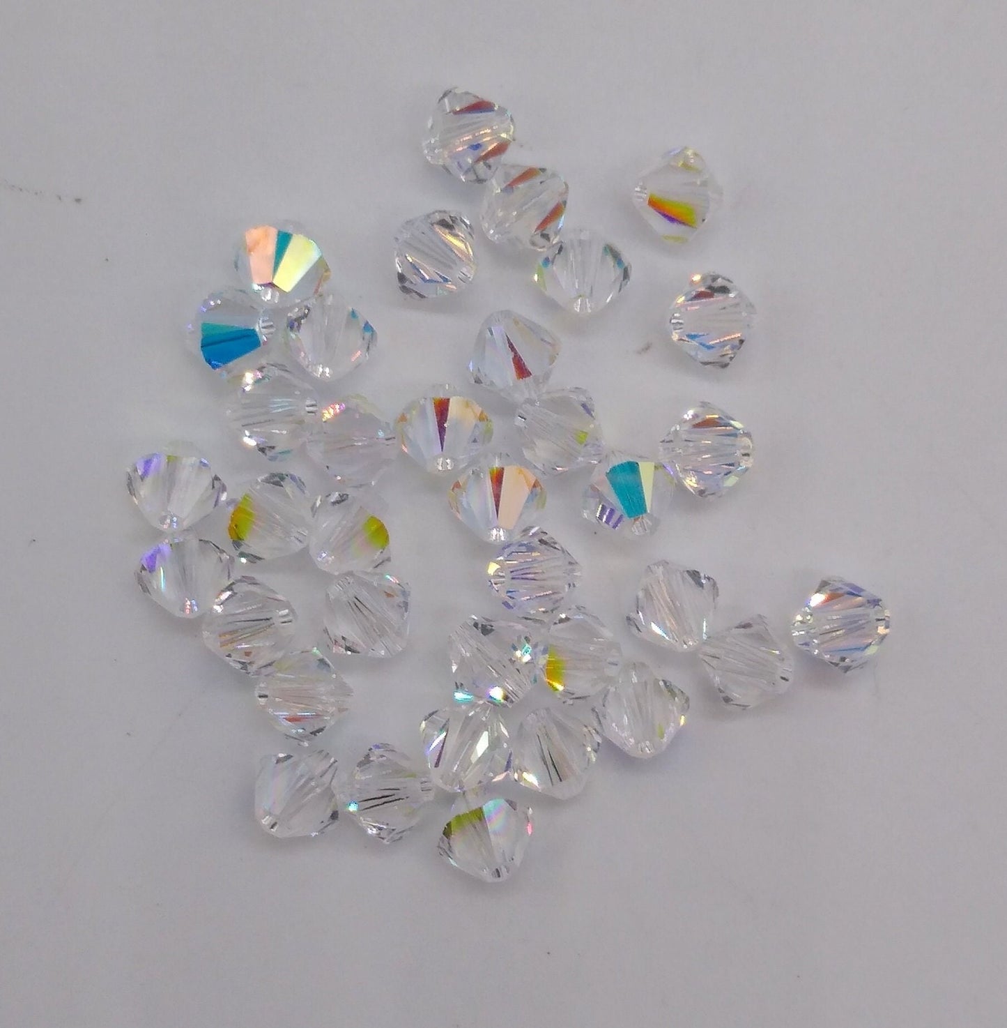 #5328 - Swarovski Crystal Clear AB Bicone Beads