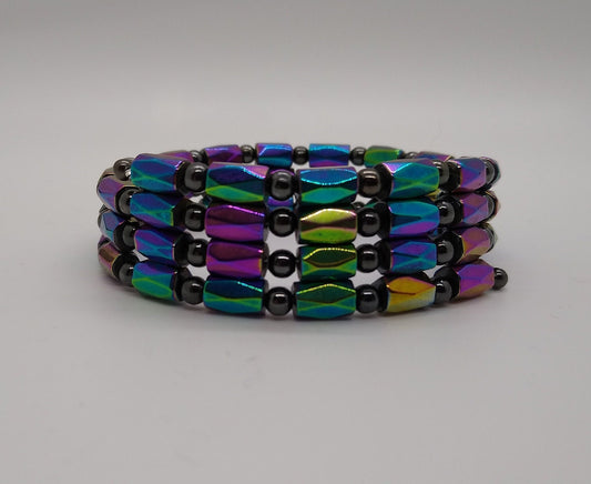 Therapeutic Magnetic Wrap Bracelet - Metallic Rainbow