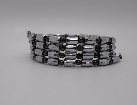 Therapeutic Magnetic Wrap Bracelet - Metallic Silver