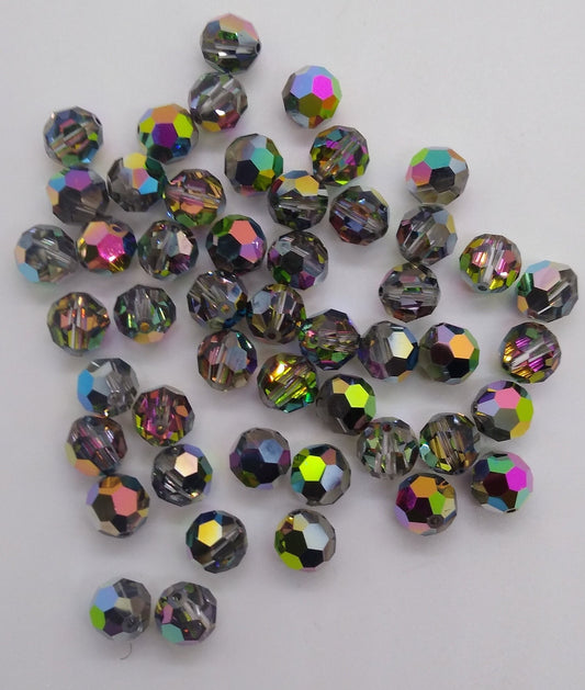 #5000 - Swarovski Crystal Vitrail Medium Faceted Round Beads; 8 Sizes