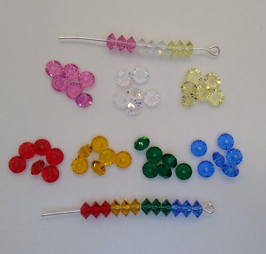 #5305 - Swarovski Crystal 5mm Spacer Beads; Many Colors