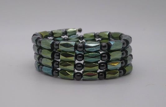 Therapeutic Magnetic Wrap Bracelet - Metallic Green
