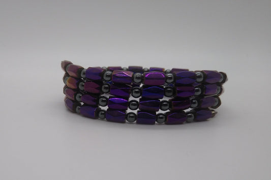 Therapeutic Magnetic Wrap Bracelet - Metallic Purple