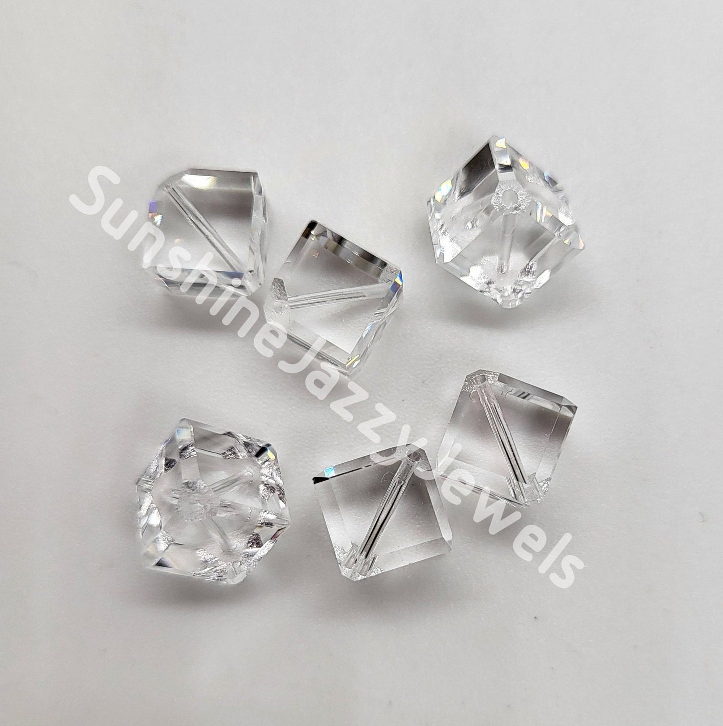#5600 - Swarovski Crystal 6mm Diagonal Cube Beads; 6pc per pack