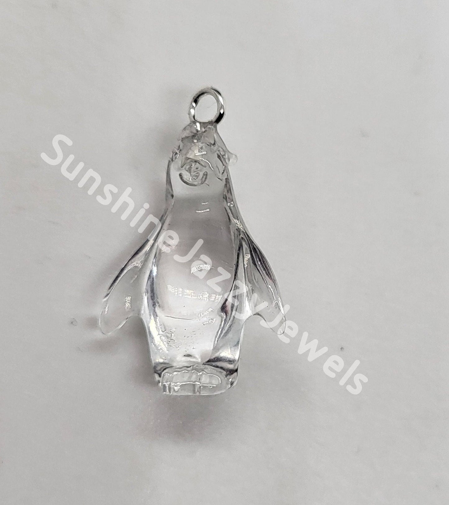 #6555 - Swarovski Crystal Clear Penguin Bead/ Pendant