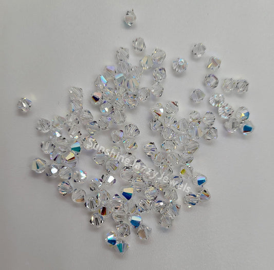 #5328 - Swarovski Crystal Clear AB Bicone Beads