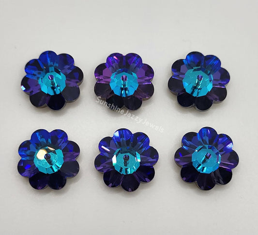 #3700 - Swarovski Crystal Heliotrope Margarita Beads/ Buttons; 5 Sizes