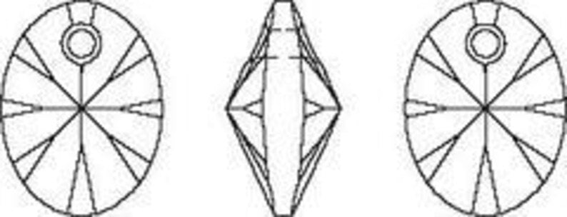 #6028 - Swarovski Crystal Oval Pendants; Assorted Colors and Sizes