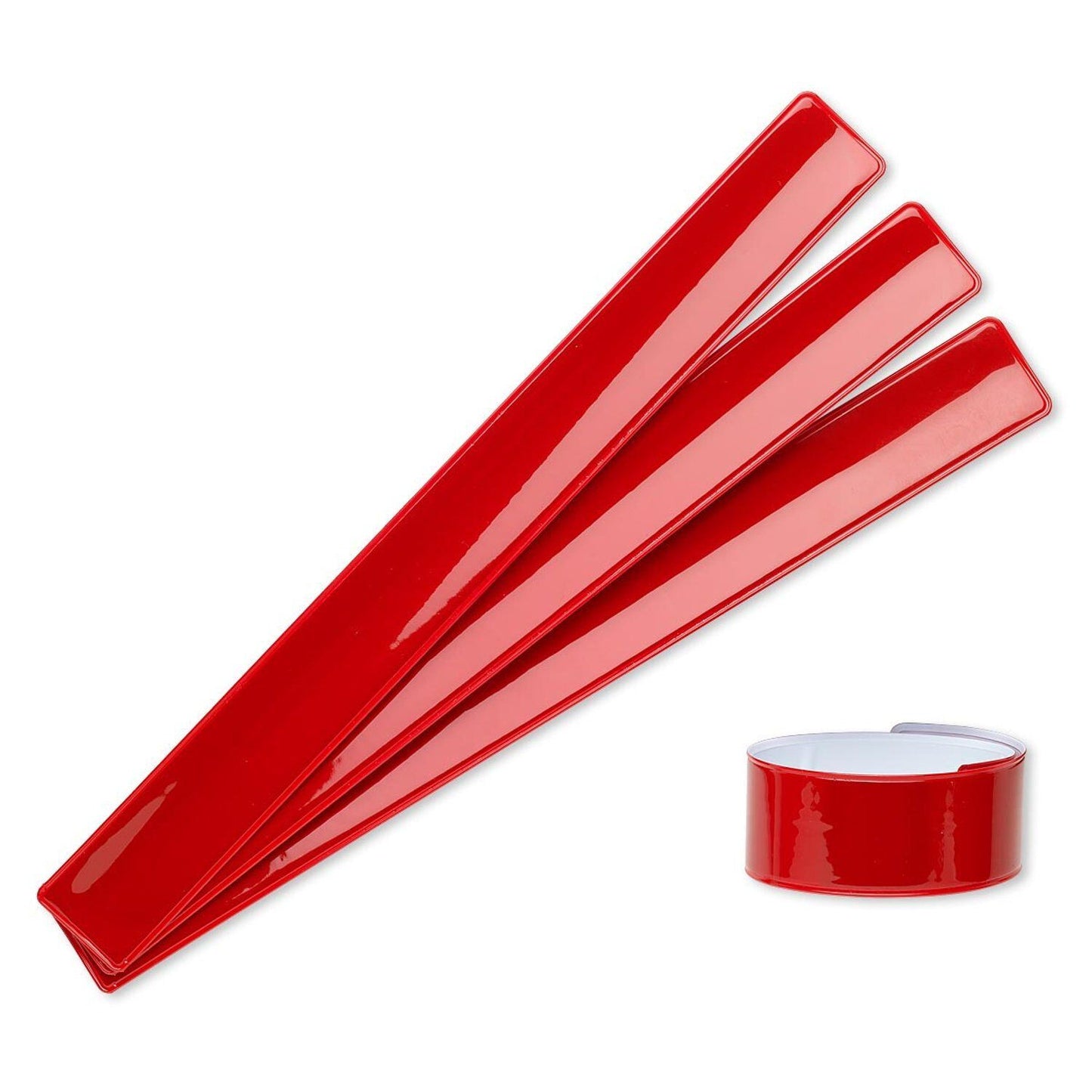 AMAZING DEAL!  4-pack Bright Red Slap On Bracelets